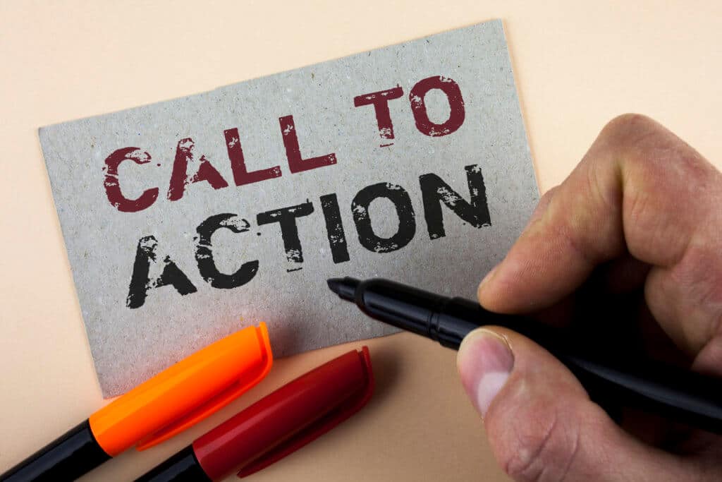 call to action definition in english